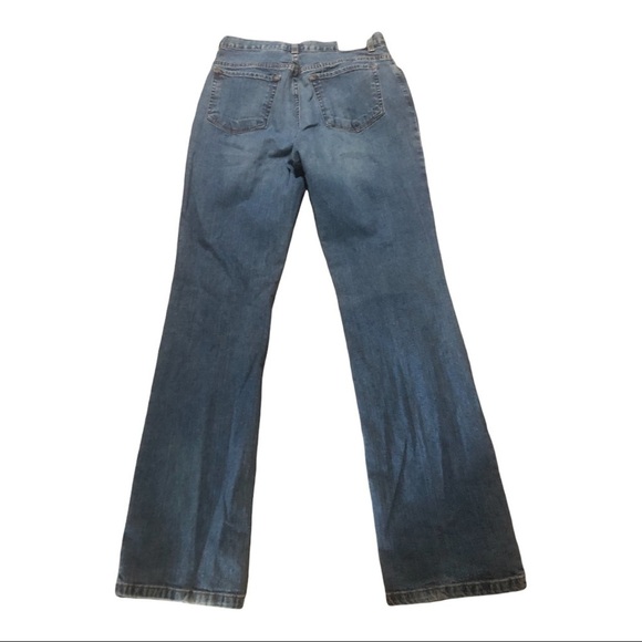 Eddie Bauer Jeans 12Long High Rise Medium Distressed 34" Inseam - Picture 4 of 5